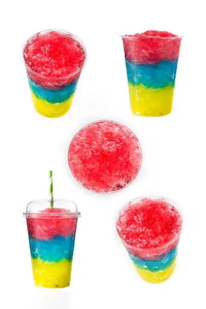 Photo of Colorful slushie with differents flavors