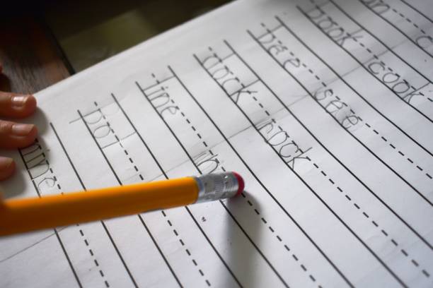 istock Writing practice rhyme words home schooling 1269147694