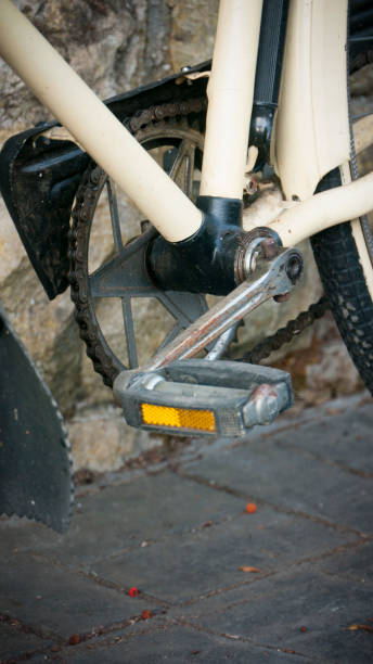 istock Vintage beige ride bike parked 1269147702