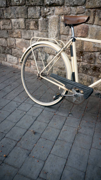istock Vintage beige ride bike parked 1269147930
