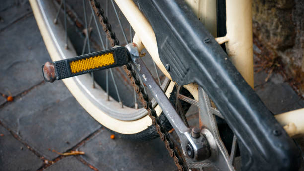 istock Vintage beige ride bike parked 1269148004