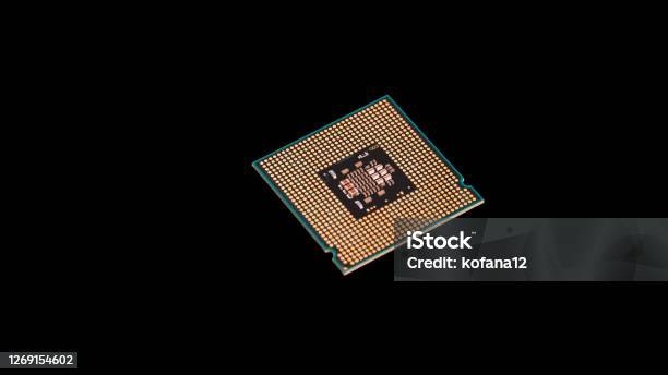 Cpu Computer Processor Black Cpu Processor Computer Central Processor Unit On Black Background Stock ...