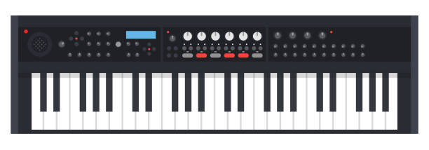 istock Synthesizer electronic keyboard musical instrument Musician vector icon flat isolated illustration. 1269154724