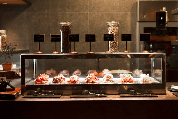istock Meat shelve in buthcer shop 1269156099