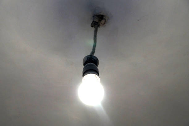 istock old included light bulb on the ceiling without lampshade 1269160629