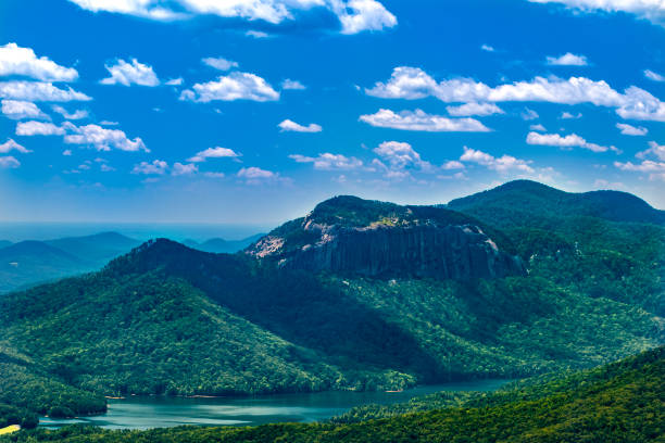 istock Caesars head hiking trail overlook of blue sky and clouds 1269161252