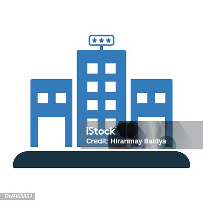 istock Building. resort, hotel icon. Vector graphics 1269165852