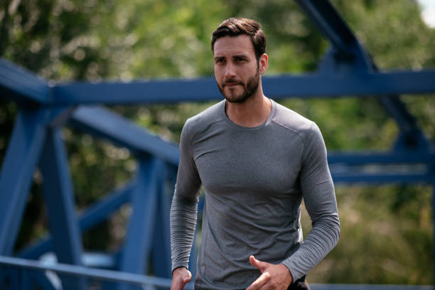 istock Happy athlete training outdoors. 1269167167