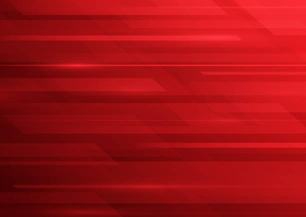 illustrations, cliparts, dessins animés et icônes de fond abstrait de lignes brouillées rouges - abstract backgrounds glowing shiny