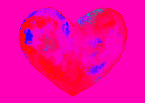 istock The heart is painted with watercolors and the effect of a thermal imager is created. 1269170141
