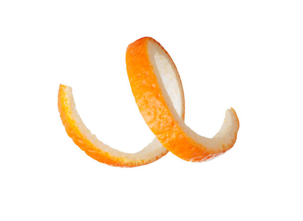 istock spiral orange peel isolated on a white background 1269172417
