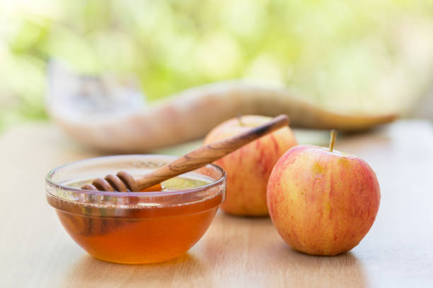 istock Apples, honey, shofar for Rosh Hashana 1269176428