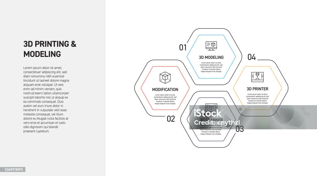 Process Infographic 3d 3d Printing Technology Related Process Infographic Design Stock ...