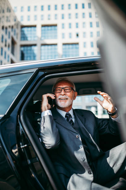 istock Senior business man in car 1269182682