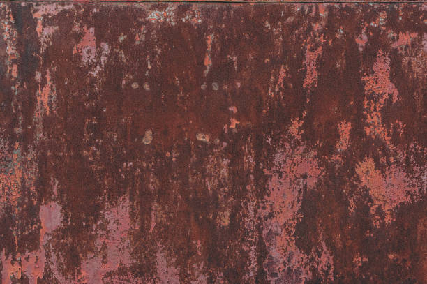 istock Abstract metal texture background. Old surface in rust and dirt in red color. 1269188596