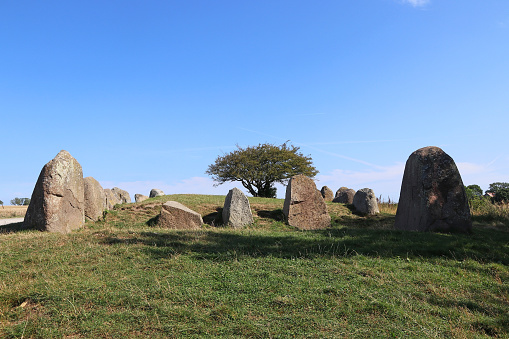 The Neolithic megalithic tomb Nobbin on the German island of Ruegen