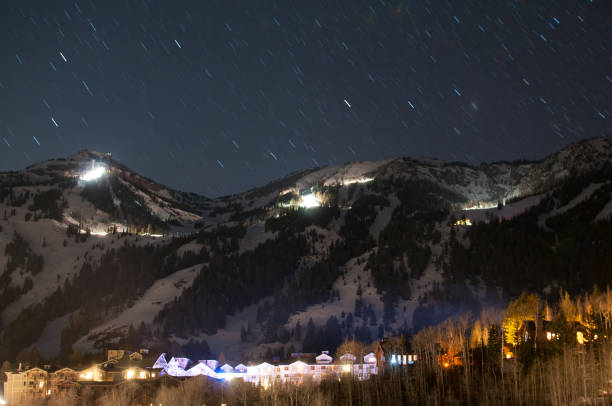 Teton Village at night