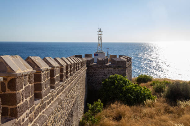 babakale castle and town center turkey and the western most point of continental asia - babakale imagens e fotografias de stock