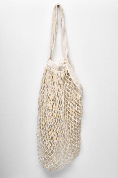 istock Empty string bag. Healthy food and reusable eco bag. Environment protection. 1269201395