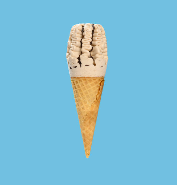 istock fresh milk tea flavor ice cream cone on a blue background square composition 1269204535