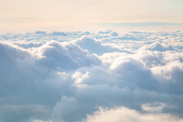 istock View at sunrise with puffy foggy. 1269207383