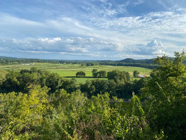 Scenic View from Bluffview Trail Scenic Overlook - Wildwood, MO stock photo