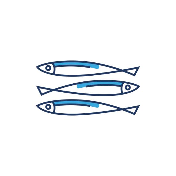 anchovy vector icon illustration anchovy vector icon illustration anchovy stock illustrations