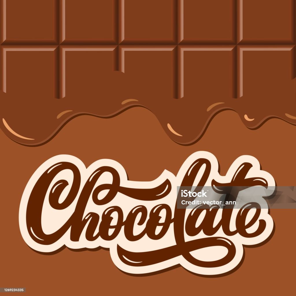 Chocolate Inbubble Writing Liquid Chocolate Hand Lettering Custom Typography Cartoon Letters On ...