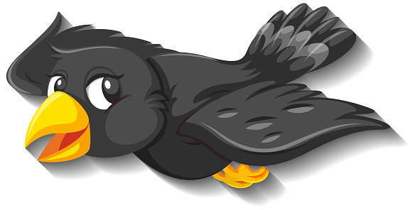 Ilustración de Personaje De Dibujos Animados De Pájaro Negro y más Vectores  Libres de Derechos de Animal - Animal, Arte, Clip Art - iStock
