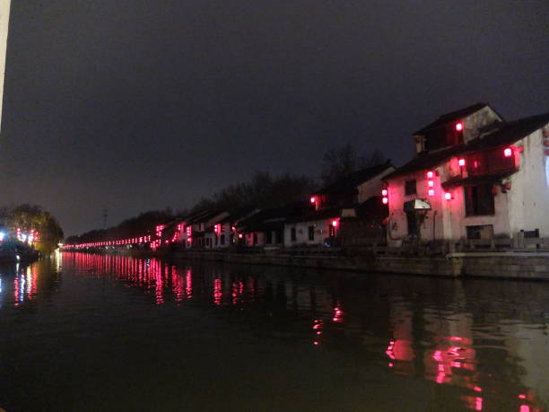 istock Night view of Qingming Bridge old canal block 1269243206