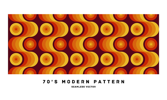 70's retro seamless pattern material vector illustration