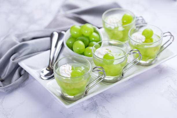 istock Fruit jelly served with grapes 1269249319