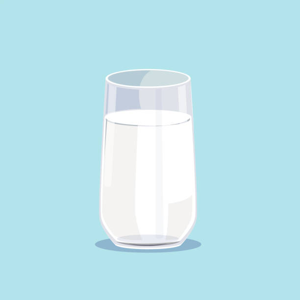 glass Glass of milk or coconut milk. pasteurization stock illustrations