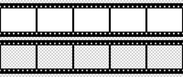 istock Black and white camera film template. The rounded corners of the frame. Vector illustration. 1269262852
