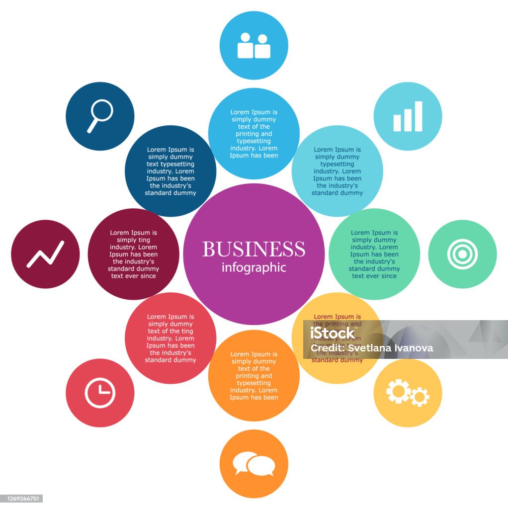 8 Rounded Infographic Abstract Round Infographics 8 Step Stock Illustration - Download Image ...