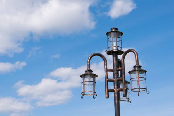 istock vintage exterior light pole fixture 1269271217