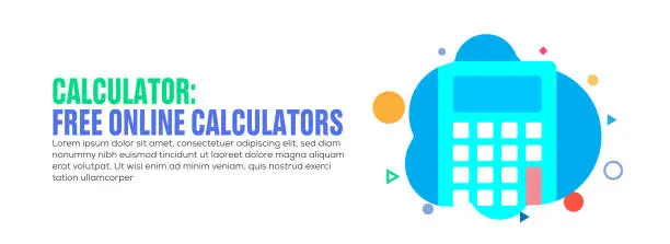 Vector illustration of Design element related to calculator, accounting, engineering, mathematics