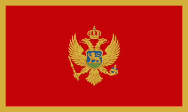 vektorische darstellung der flagge von montenegro. heimatbegriff - montenegro stock-grafiken, -clipart, -cartoons und -symbole