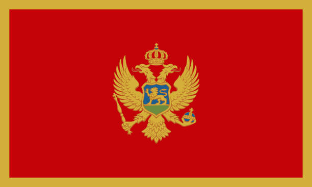 Vectorial illustration of the flag of Montenegro. Concept of the homeland Vectorial illustration of the flag of Montenegro. Concept of the homeland Europa stock illustrations