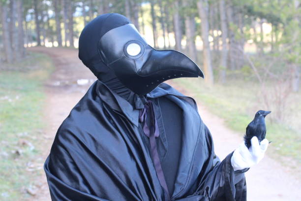 istock Plague doctor holding a crow 1269276751