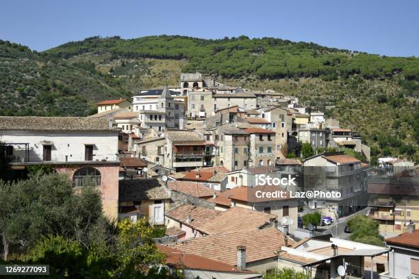 The Old Town Of Lenola Italy Stock Photo - Download Image Now - Foot, Mountain, Residential Building