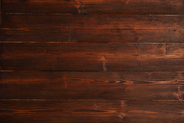 istock Brown wooden background flat lay top view mock-up texture 1269278136