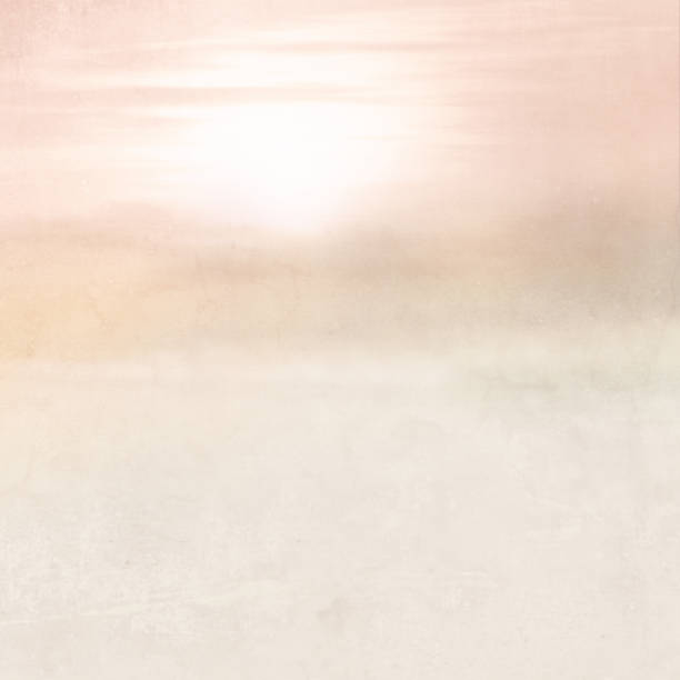 акварельное небо фон в бледном винтажном стиле - абстрактный мечтательный пейзаж в пастельных выцветших розовых бежевых цветах - backgrounds beige softness abstract stock illustrations