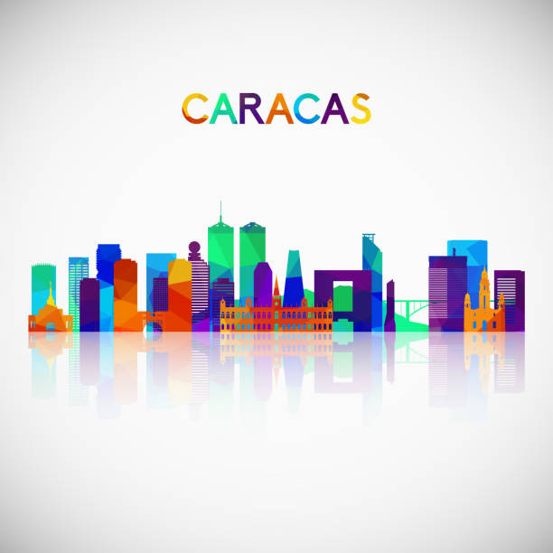 Caracas skyline silhouette in colorful geometric style. Symbol for your design. Vector illustration. Caracas skyline silhouette in colorful geometric style. Symbol for your design. Vector illustration. caracas stock illustrations