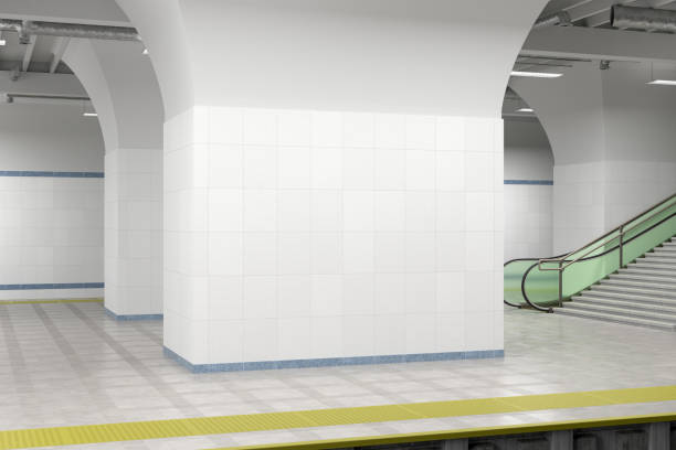 istock Blank wall mock up of underground subway station. 1269284118