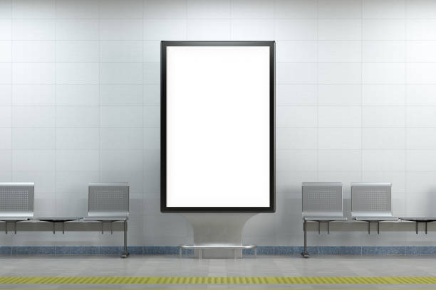 istock Billboard stand mock up on the underground subway station. 1269284380