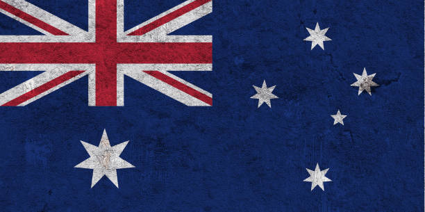 istock Flag of Australia on weathered concrete 1269286262