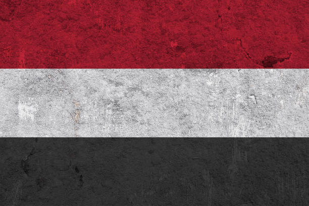 istock Flag of Yemen on weathered concrete 1269288965