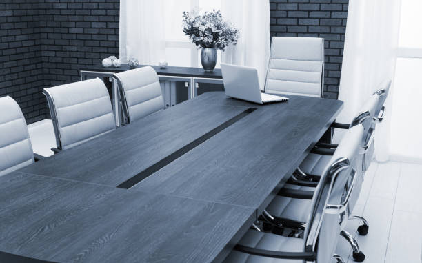 istock table for negotiations with the laptop in the office 1269306419