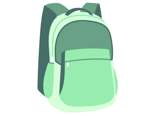 Backpack Illustration of a simple rucksack field trip clip art stock illustrations